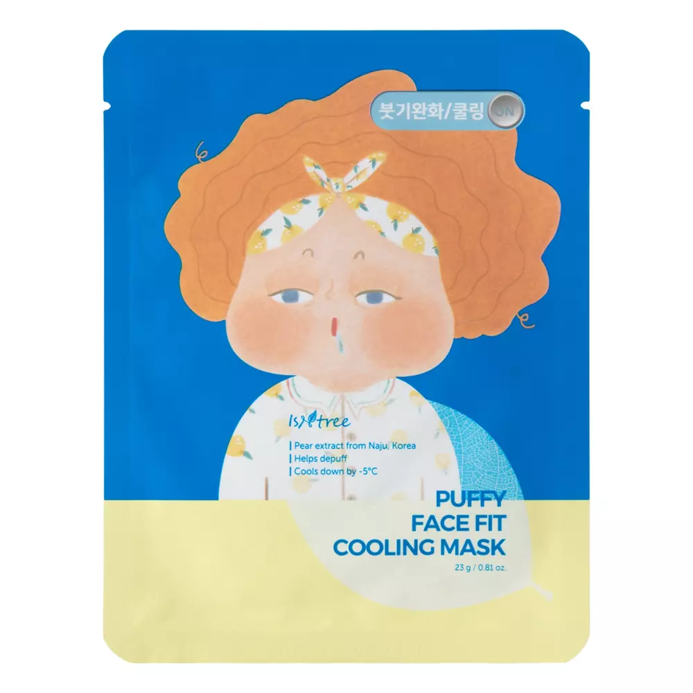 Isntree - Puffy Face Fit Cooling Mask - Tuchmaske mit kühlendem Effekt - 23g