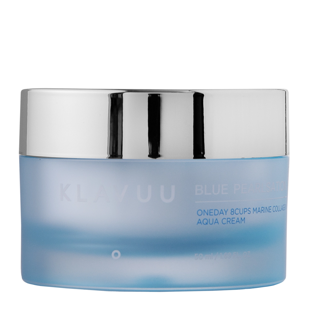 Klavuu - Blue Pearlsation One Day 8 Cups Marine Collagen Aqua Cream - Feuchtigkeitsspendende Gesichtscreme mit Kollagen - 50ml