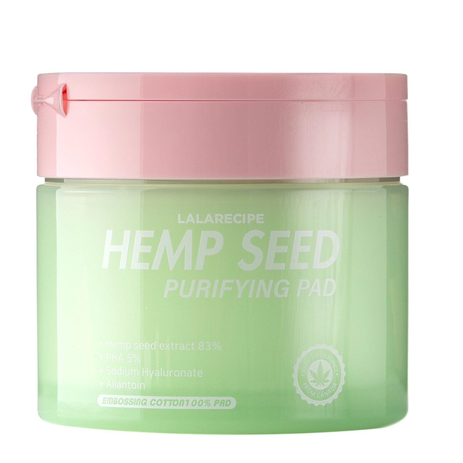 LalaRecipe - Hemp Seed Purifying Pad - Lindernde Gesichtspads - 70 Stk.