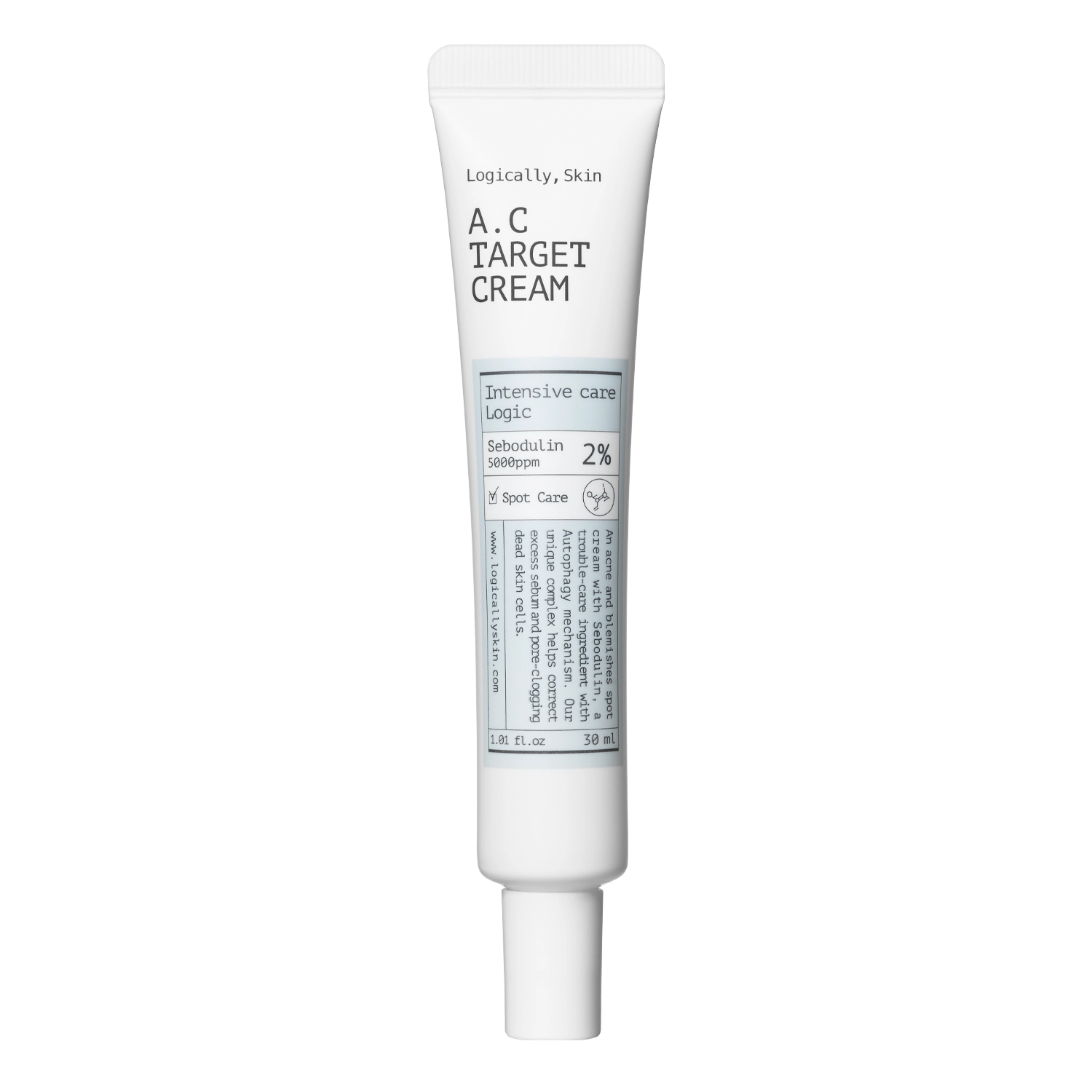 Logically, Skin - A.C Target Cream  - Lindernde Spot-Creme für Unvollkommenheiten - 30ml