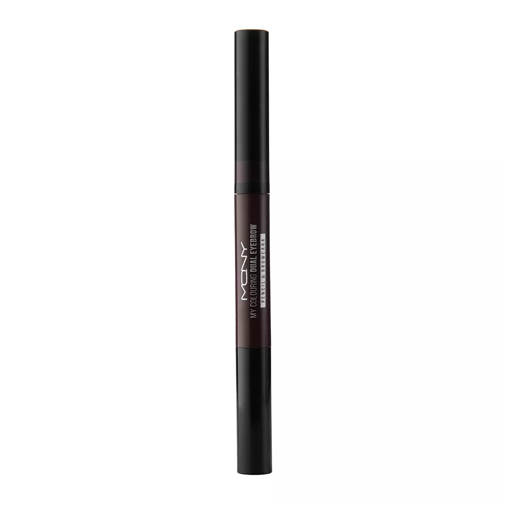 Macqueen - Colouring Dual Eyebrow Pencil&Browcara - Augenbrauenstift mit Mascara - 01 Dark Brown - 0.1g+2g