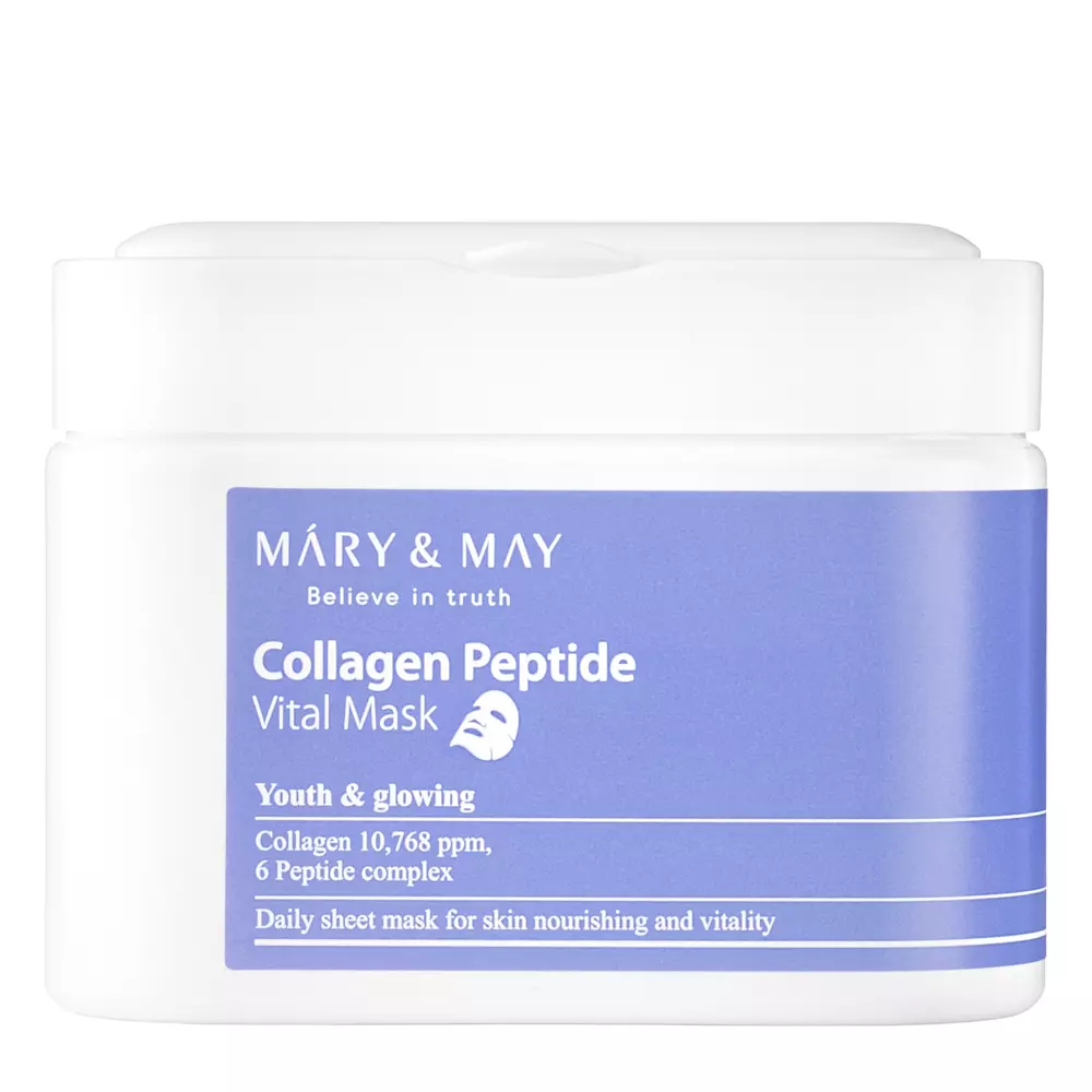 Mary&May - Collagen Peptide Vital Mask - Straffende Gesichtsmaske im Set - 30 Stück