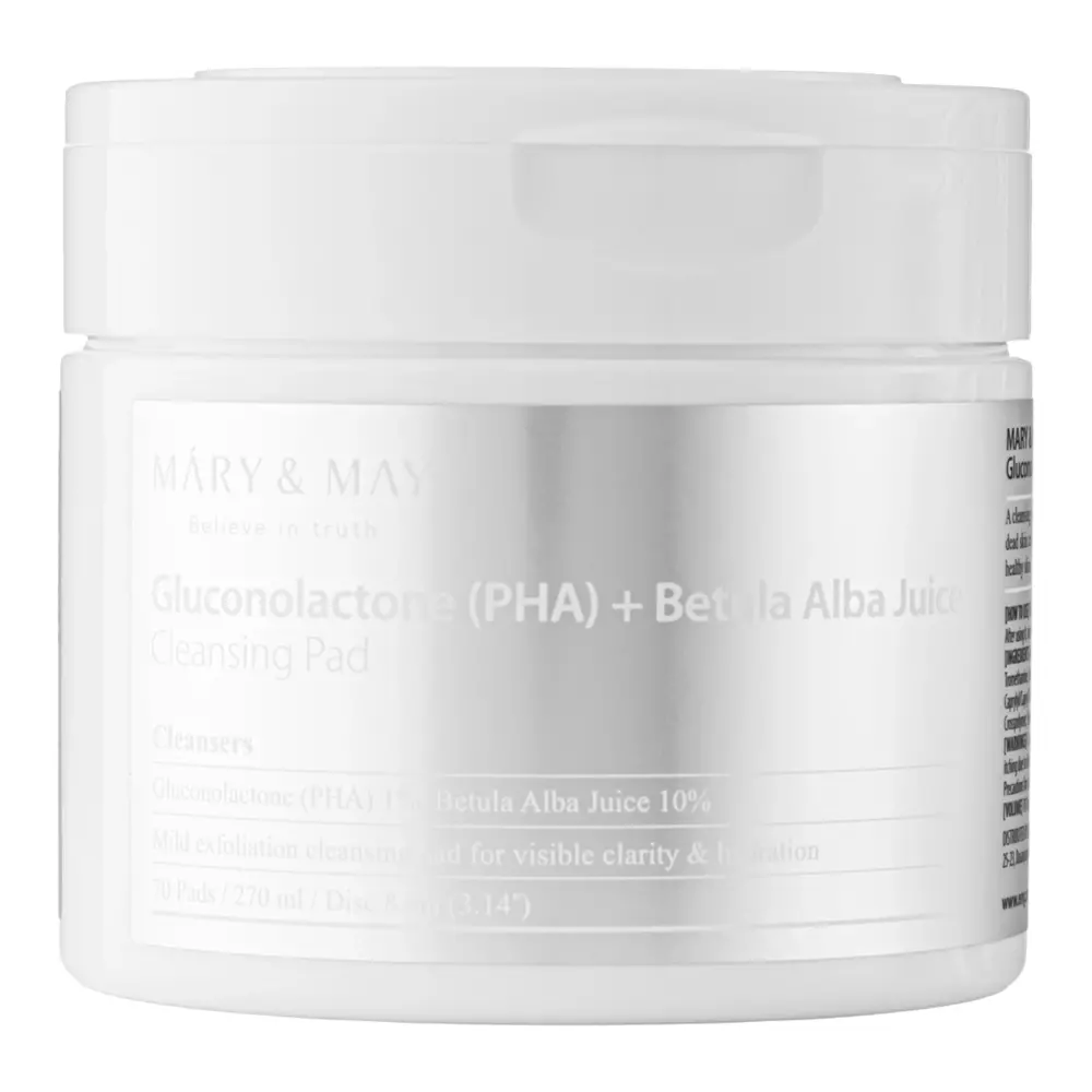 Mary&May - Gluconolactone (PHA)+Betula Alba Juice Cleansing Pad - Reinigungs- und Peelingpads - 70 Stk.