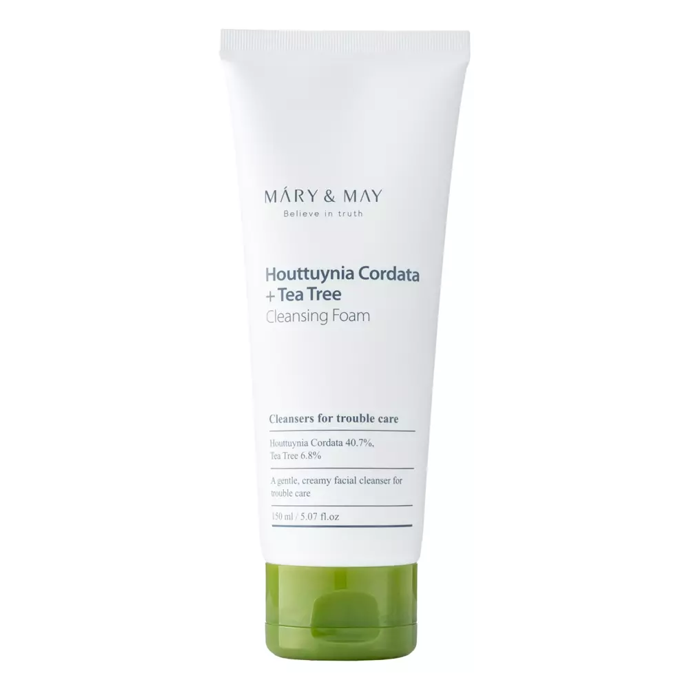 Mary&May - Houttuynia Cordata + Tea Tree Cleansing Foam - Gesichtsreinigungsschaum mit Houttuynia Cordata und Teebaum - 150ml