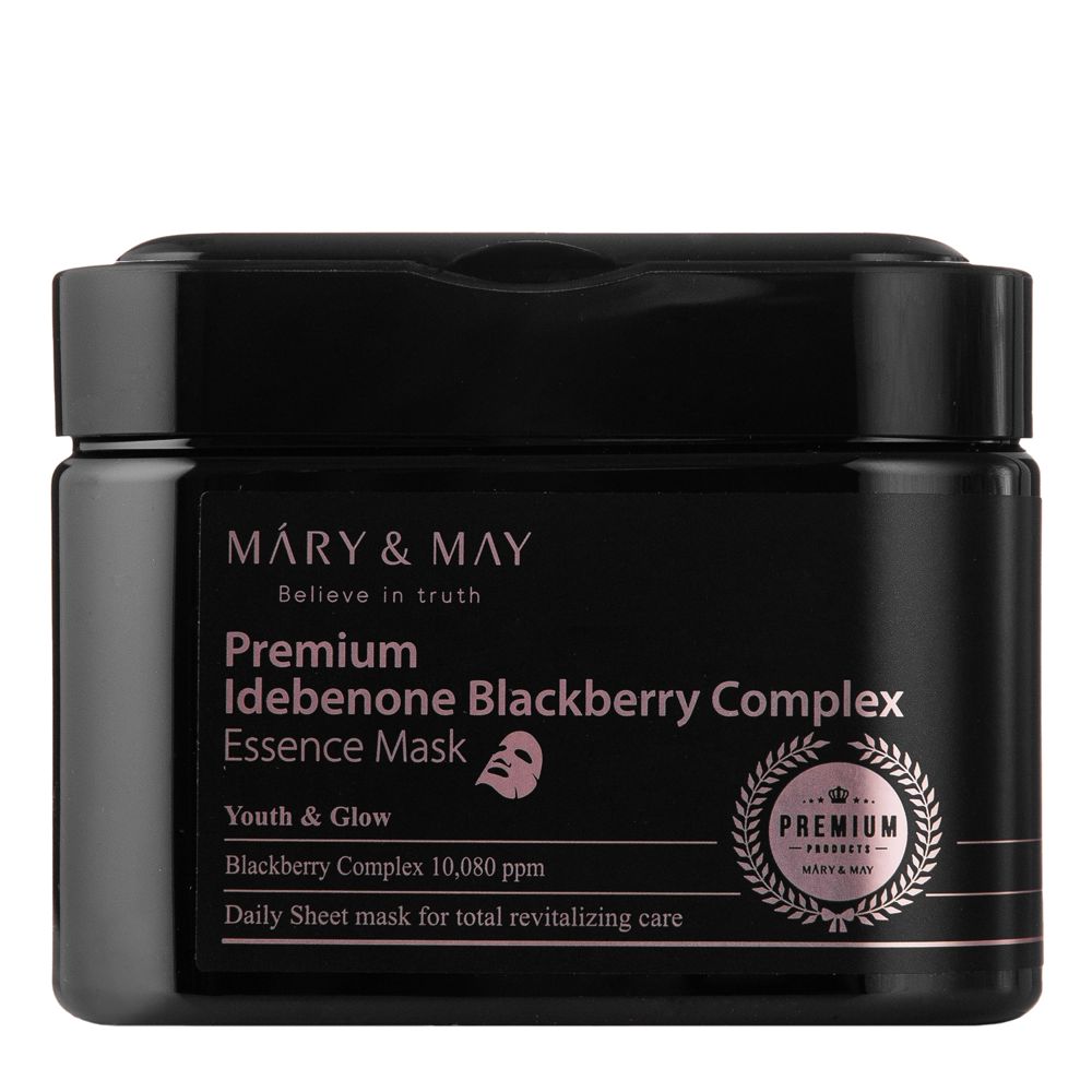 Mary&May - Premium Idebenon Blackberry Complex Essence Mask - Gesichtsmasken-Set - 20 Stück.