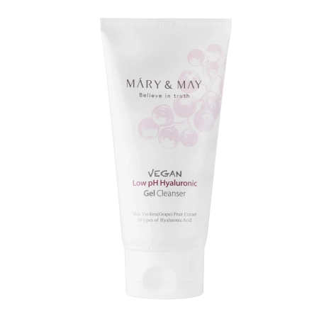 Mary&May - Vegan Low pH Hyaluronic Gel Cleanser - Sanftes Reinigungsgel mit niedrigem pH-Wert - 150ml