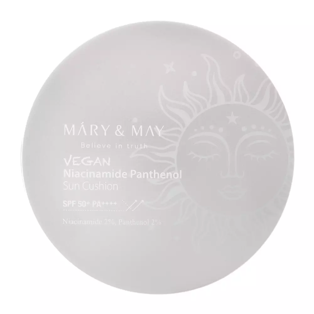 Mary&May - Vegan Niacinamide Panthenol Sun Cushion SPF50+/PA++++ - Kissenfilter-Creme - 25g 