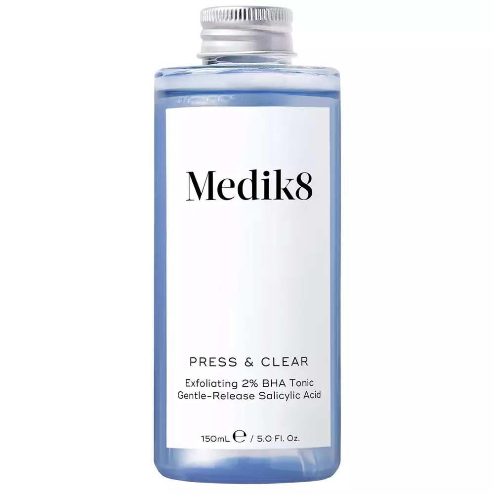 Medik8 - Press&Clear Exfoliating 2% BHA Toner - Peeling Gesichtswasser mit Salicylsäure - 150ml - Refill