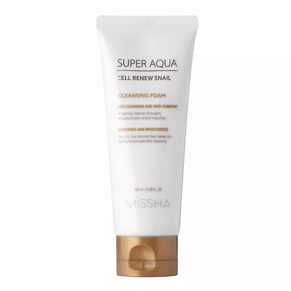 Missha - Super Aqua Cell Renew Snail Cleansing Foam - Feuchtigkeitsspendendes schäumendes Gesichtswasser - 100ml