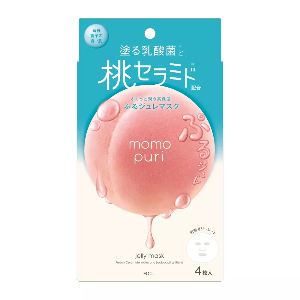 Momopuri - Jelly Mask - Feuchtigkeitsmasken-Set - 4x22ml
