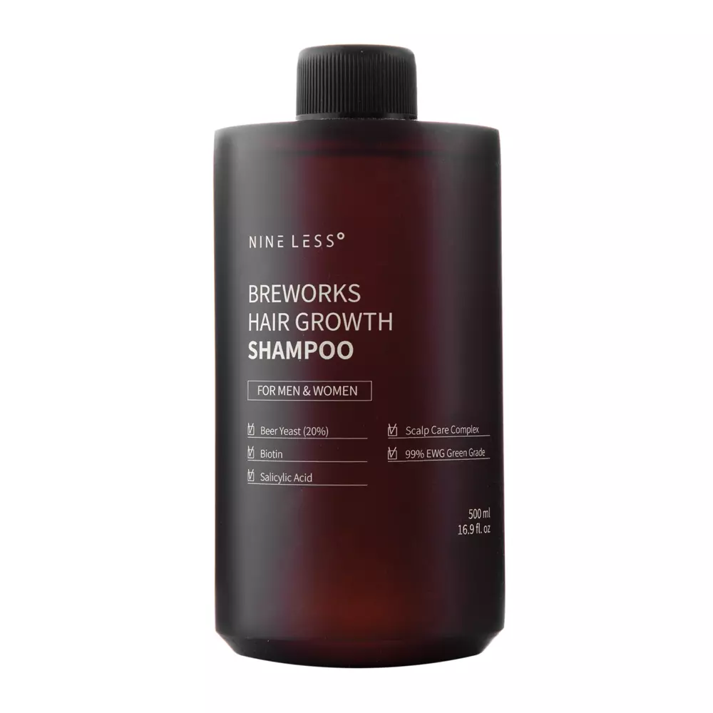 Nine Less - Breworks Hair Growth Shampoo - Stärkendes Haarshampoo mit Bierhefe - 500ml