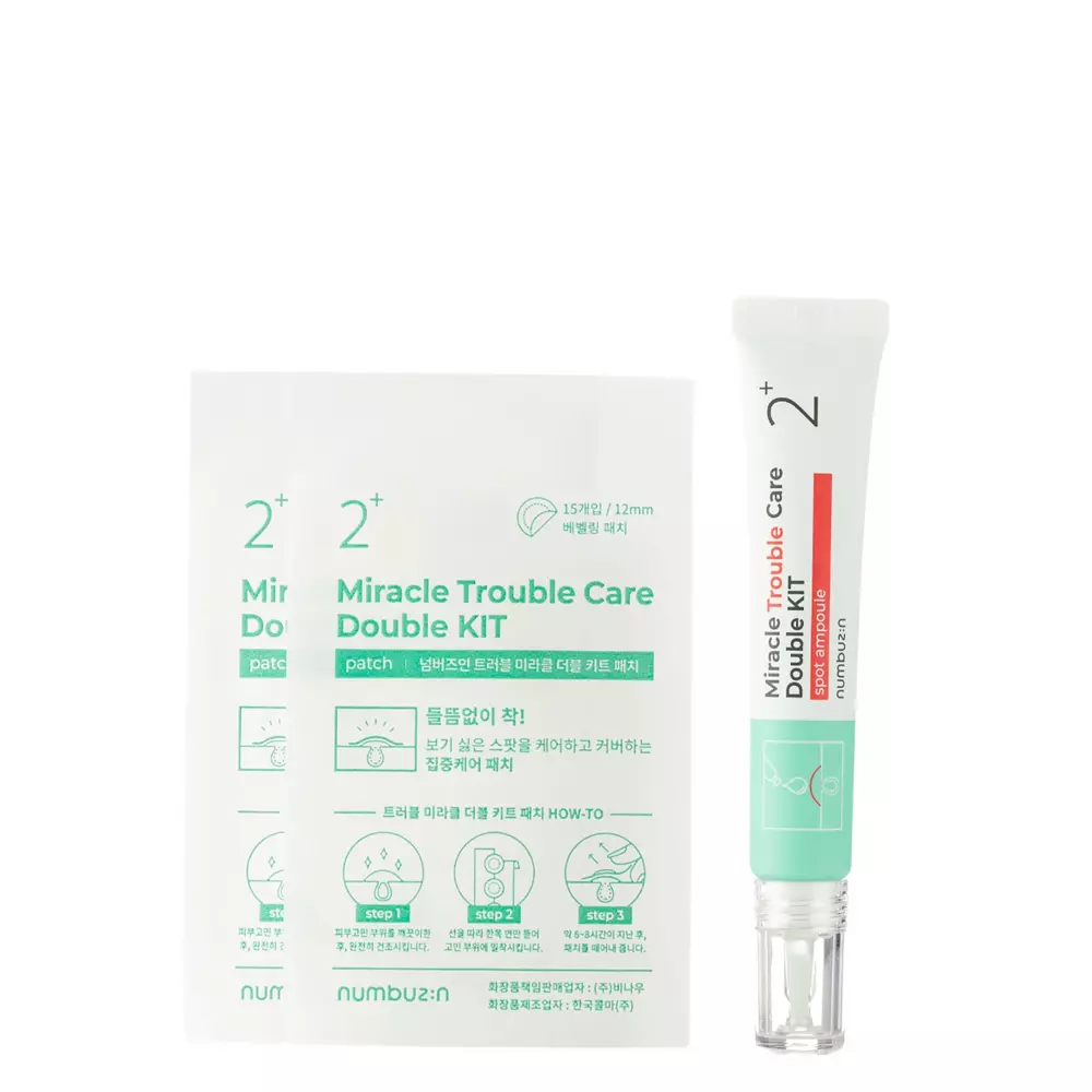 Numbuzin - No.2 - Miracle Trouble Care Double Kit - Kit zur Bekämpfung von Unreinheiten - 20ml + 30pcs