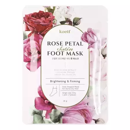 Petitfee - Koelf Rose Petal Satin Foot Mask - Fußmaske - 2Stk.