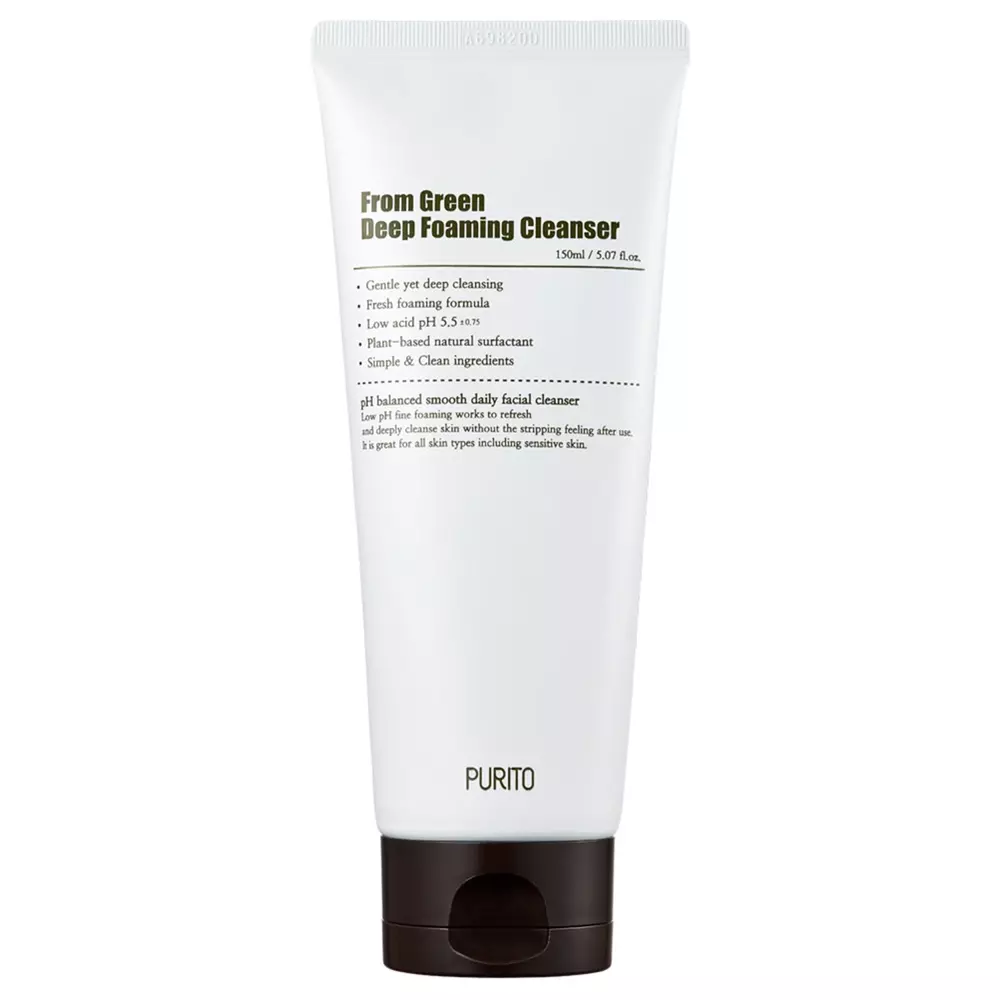 Purito - From Green Deep Foaming Cleanser - Reinigungsschaum mit Extrakt aus Indischem Wassernabel - 150ml