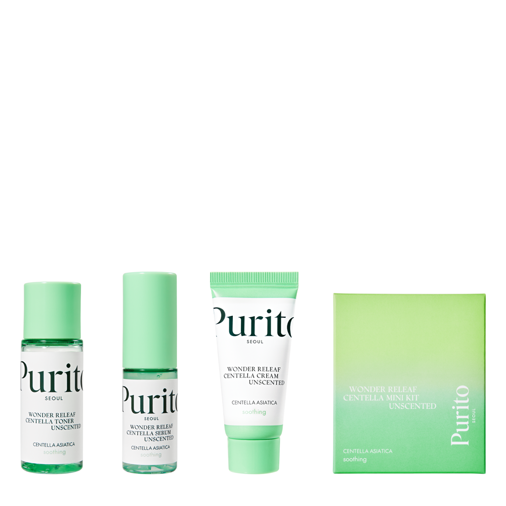 Purito Seoul - Wonder Releaf Centella Mini Kit Unscented - Set mit parfümfreien lindernden Produkten