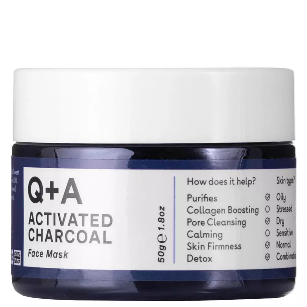 Q+A - Activated Charcoal - Face Mask - Gesichtsmaske mit Aktivkohle - 50ml