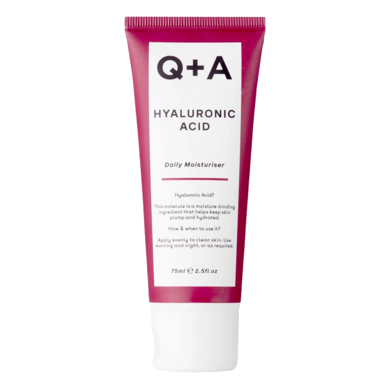 Q+A - Hyaluronic Acid Daily Moisturiser - Gesichtscreme mit Hyaluronsäure - 75ml