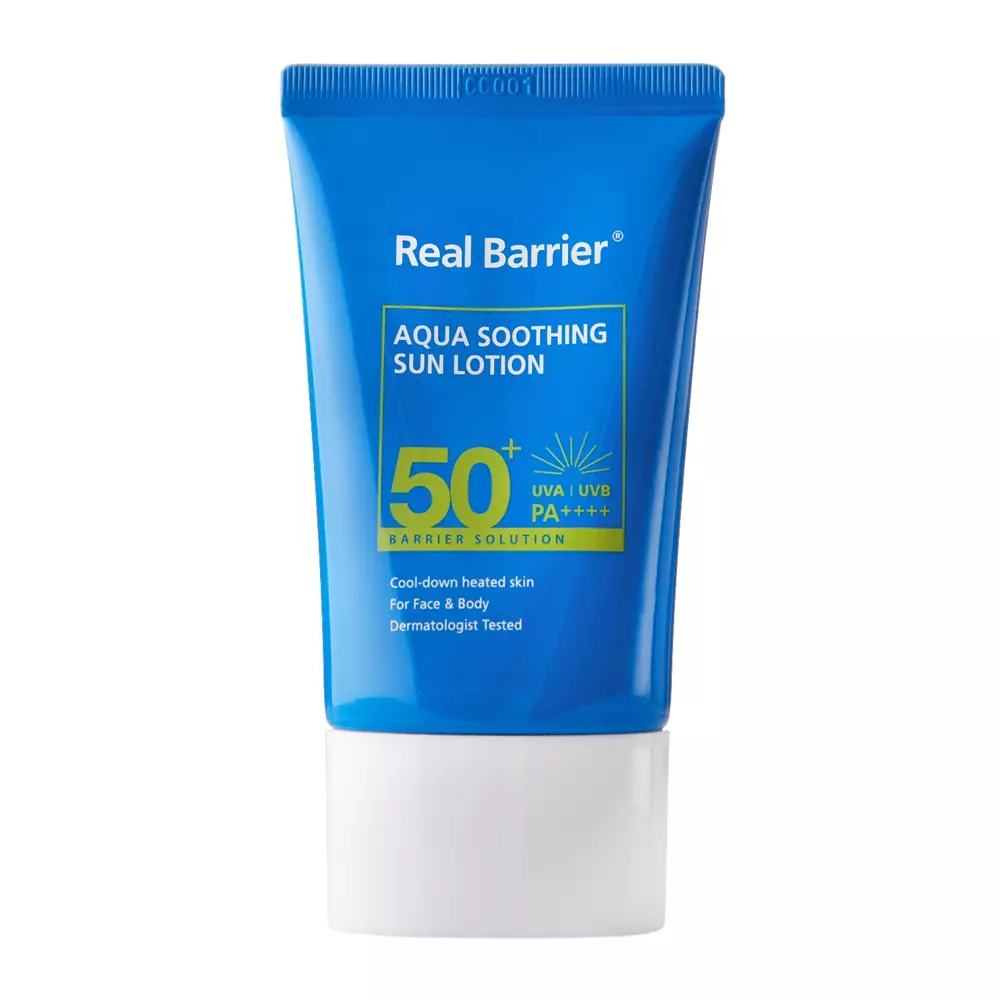 Real Barrier - Aqua Soothing Sun Lotion SPF50+/PA++++ - Lindernde Gesichtslotion mit Filter - 50ml