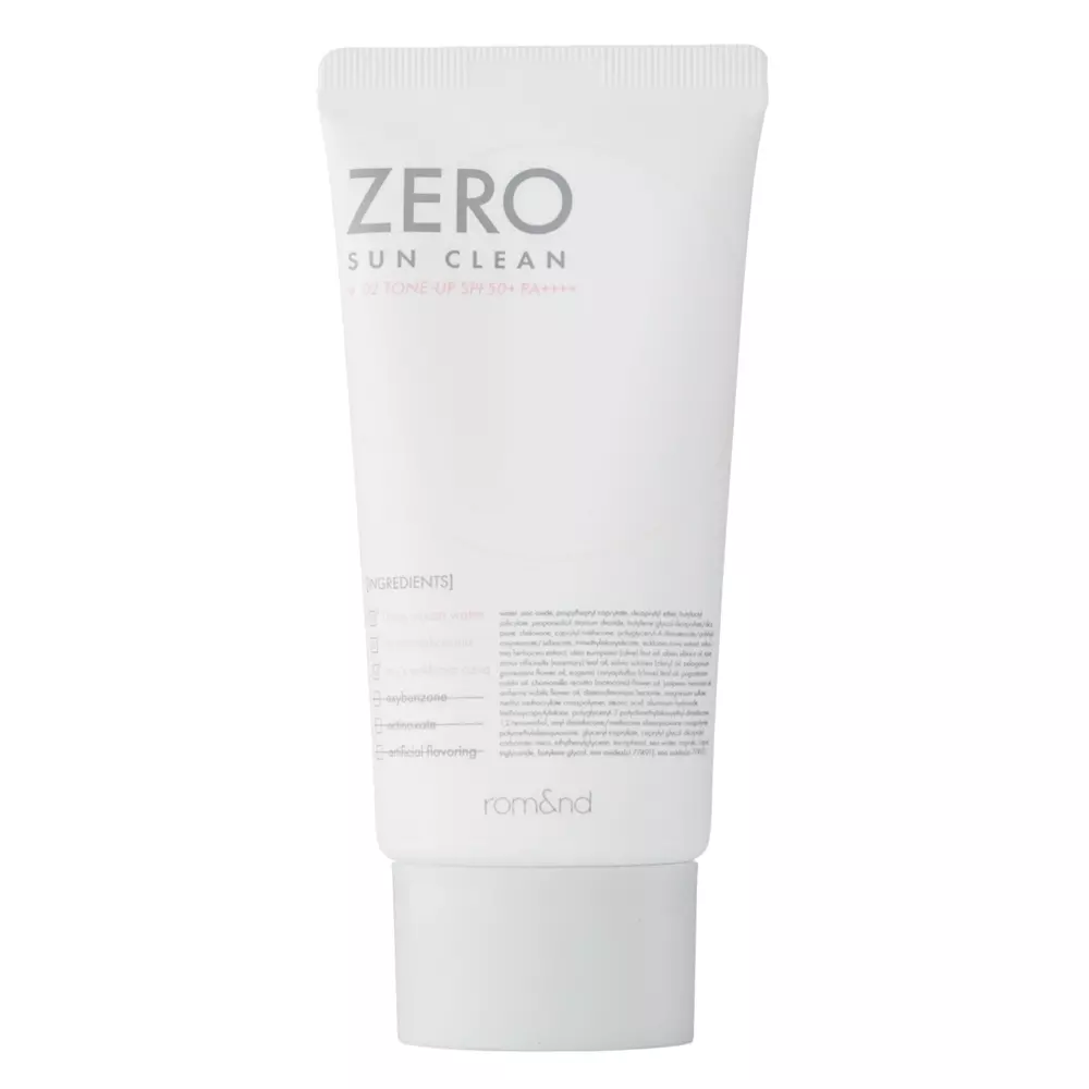 Rom&nd - Zero Sun Clean SPF50+ PA++++ - Leicht tonisierende Filtercreme - 02 Tone Up - 50ml