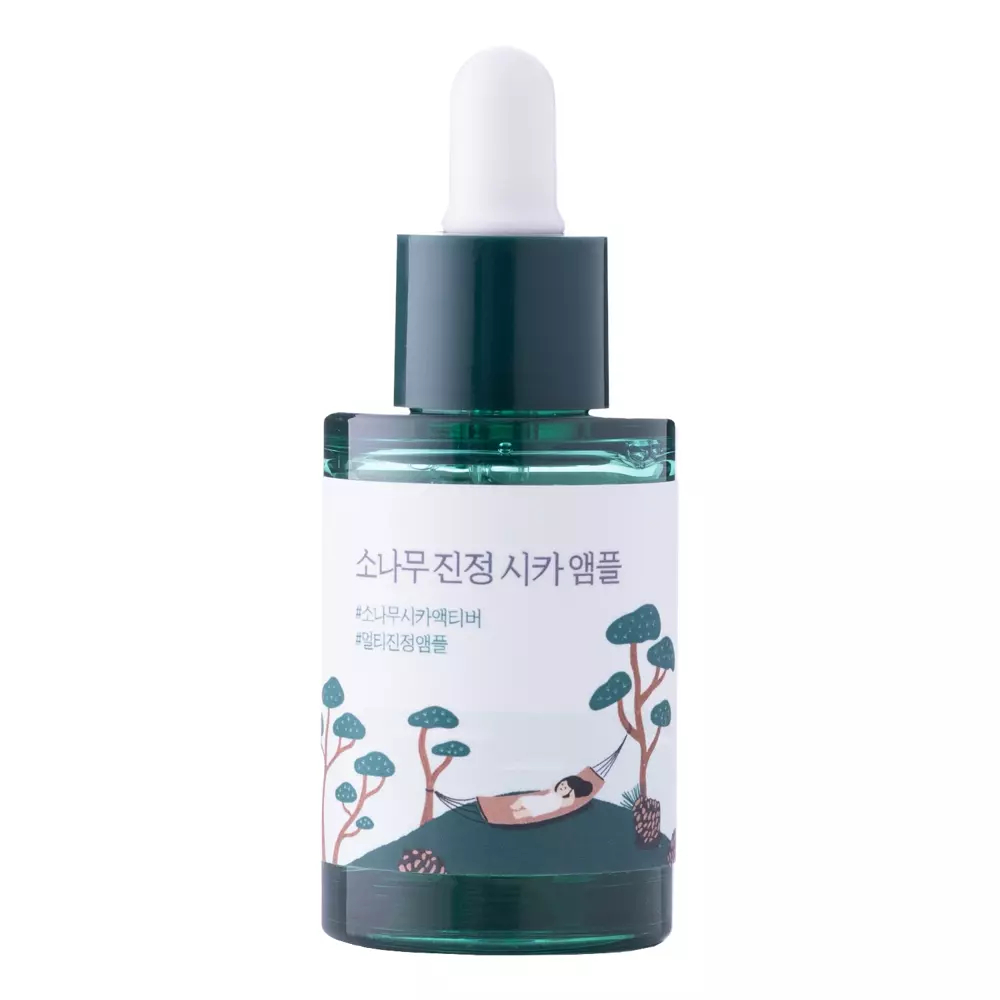 Round Lab - Pine Calming Cica Ampoule - Ampulle zur Reduzierung von Hautverfärbungen nach Ekzemen - 30ml