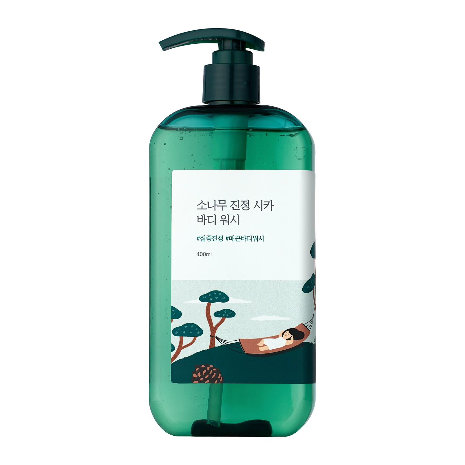 Round Lab - Pine Cica Calming Body Wash - Reinigendes Körperwaschgel - 400ml