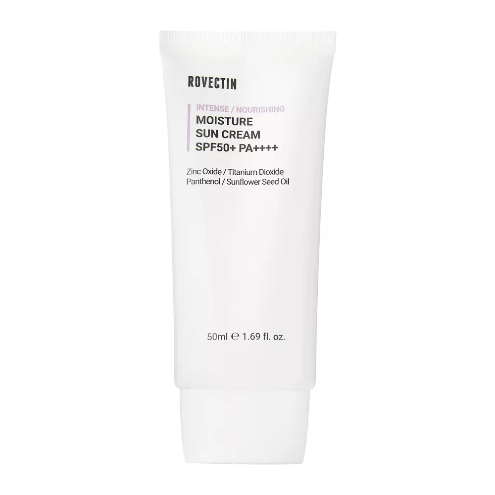 Rovectin - Intense Moisture Sun Cream SPF50+/PA++++ - Feuchtigkeitsspendende Gesichtscreme mit Filter - 50ml