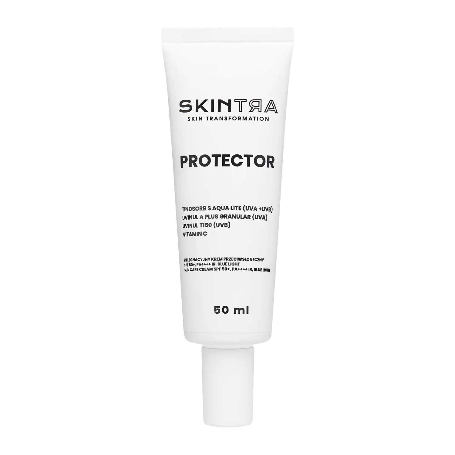 SkinTra - Protector - Nährende Sonnenschutzcreme SPF 50+/PA++++, IR, BLUE LIGHT - 50ml