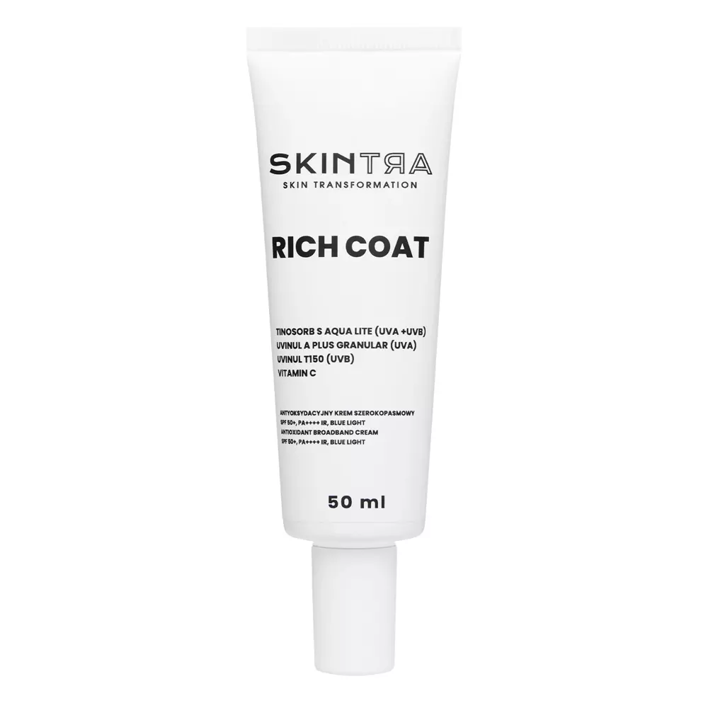 SkinTra - Rich Coat - Antioxidantien-Breitband-Creme SPF50+/PA++++ IR, Blue Light - 50ml