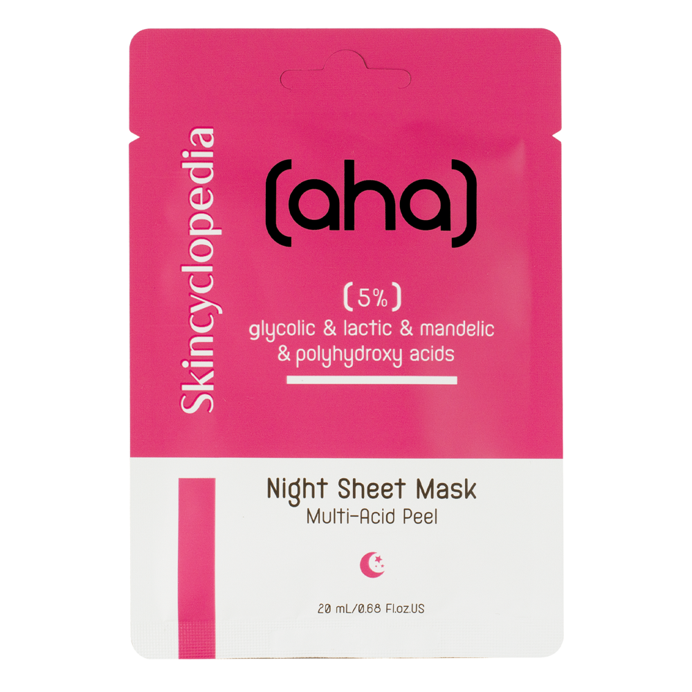 Skincyclopedia - Sheet Mask Aha & Pha 5% - Glättende Tuchmaske - 1Stk/20ml