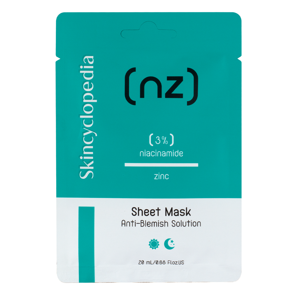 Skincyclopedia - Sheet Mask Niacinamide 3% Zinc - Anti-Unvollkommenheiten Tuchmaske -1pc/20ml