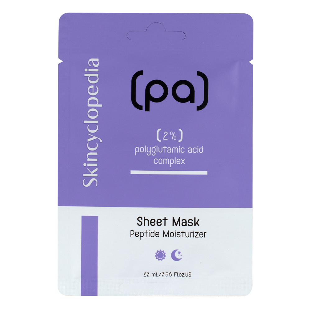 Skincyclopedia - Sheet Mask  Polyglutamic Acid - Tief feuchtigkeitsspendende Tuchmaske - 1pc/20ml