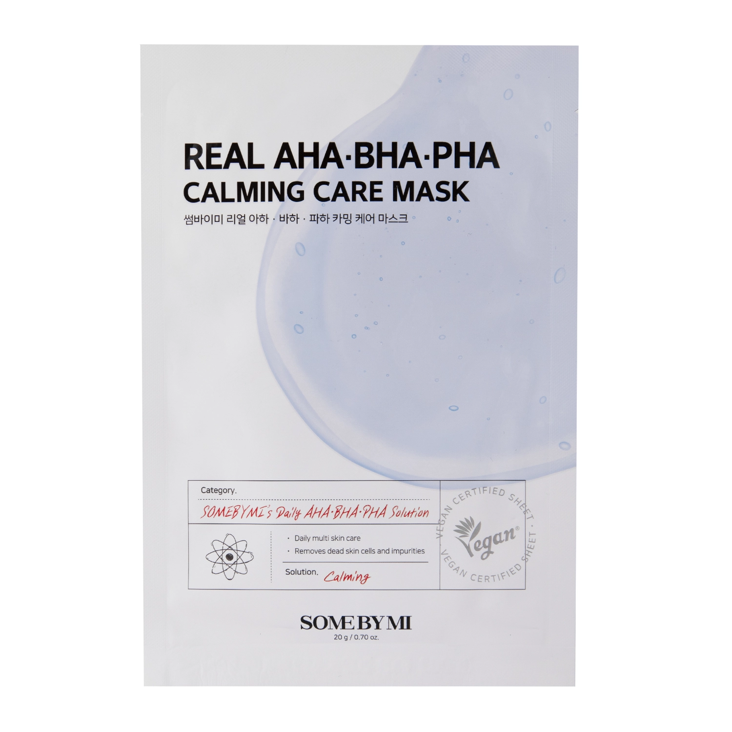 Some By Mi - Real AHA BHA PHA Calming Care Mask - Lindernde Tuchmaske - 20g