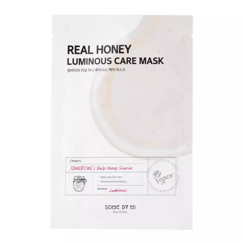 Some By Mi - Real Honey Luminous Care Mask - Aufhellende Tuchmaske - 20g