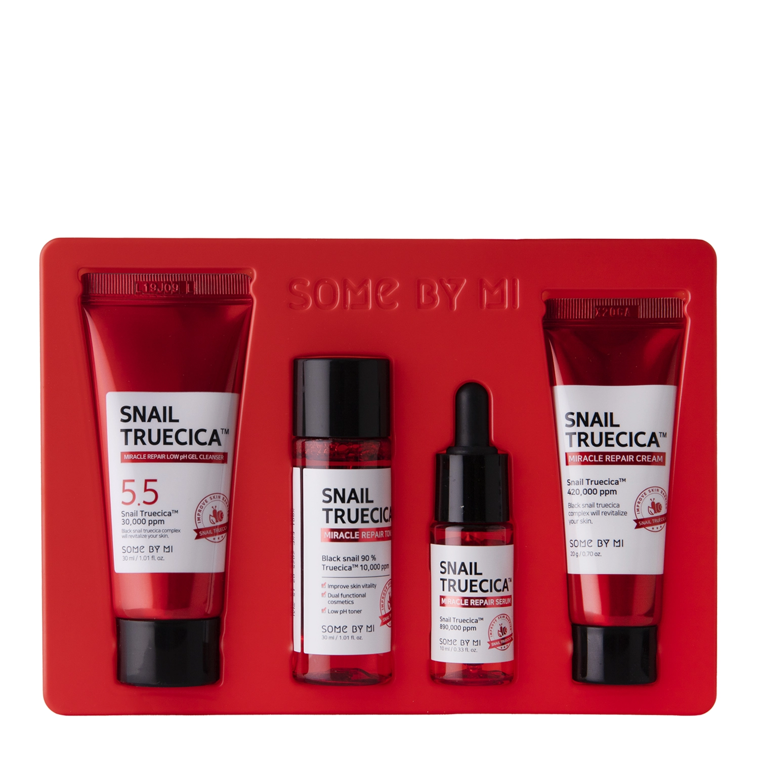 Some By Mi - Snail Truecica Miracle Repair Starter Kit - Kosmetikset für Problemhaut 