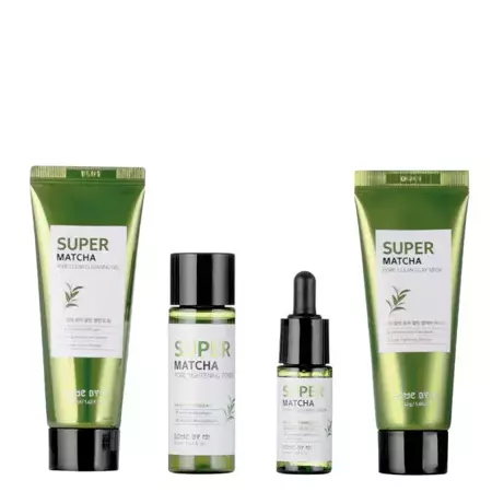 Some By Mi - Super Matcha Pore Care - Starter Kit - Kosmetikset zur Bekämpfung erweiterter Poren