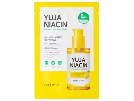 Some By Mi - Yuja Niacin Blemish Care Serum Mask - Aufhellende Tuchmaske - 25g