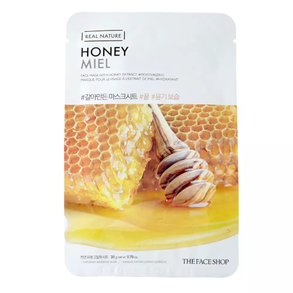 The Face Shop - Natural Mask - Honey - Aufhellende und feuchtigkeitsspendende Tuchmaske mit Honig - 20g