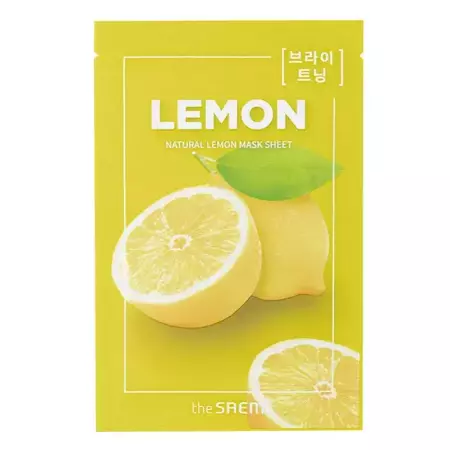 The SAEM - Natural Lemon Sheet Mask - Zitronenextrakt Maske - 21ml 