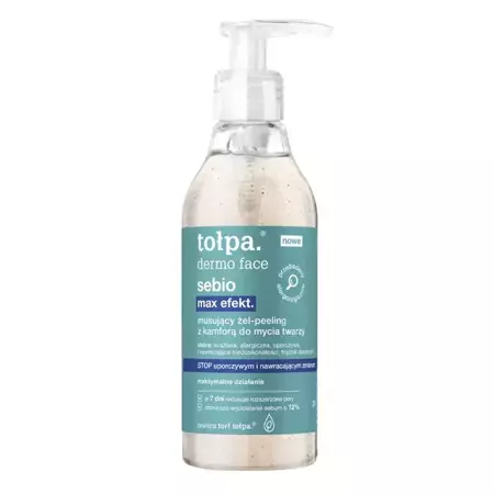 Tolpa - Dermio Face Sebio Max Efekt - Prickelndes Gel - Peeling mit Kampfer für die Gesichtsreinigung - 195ml