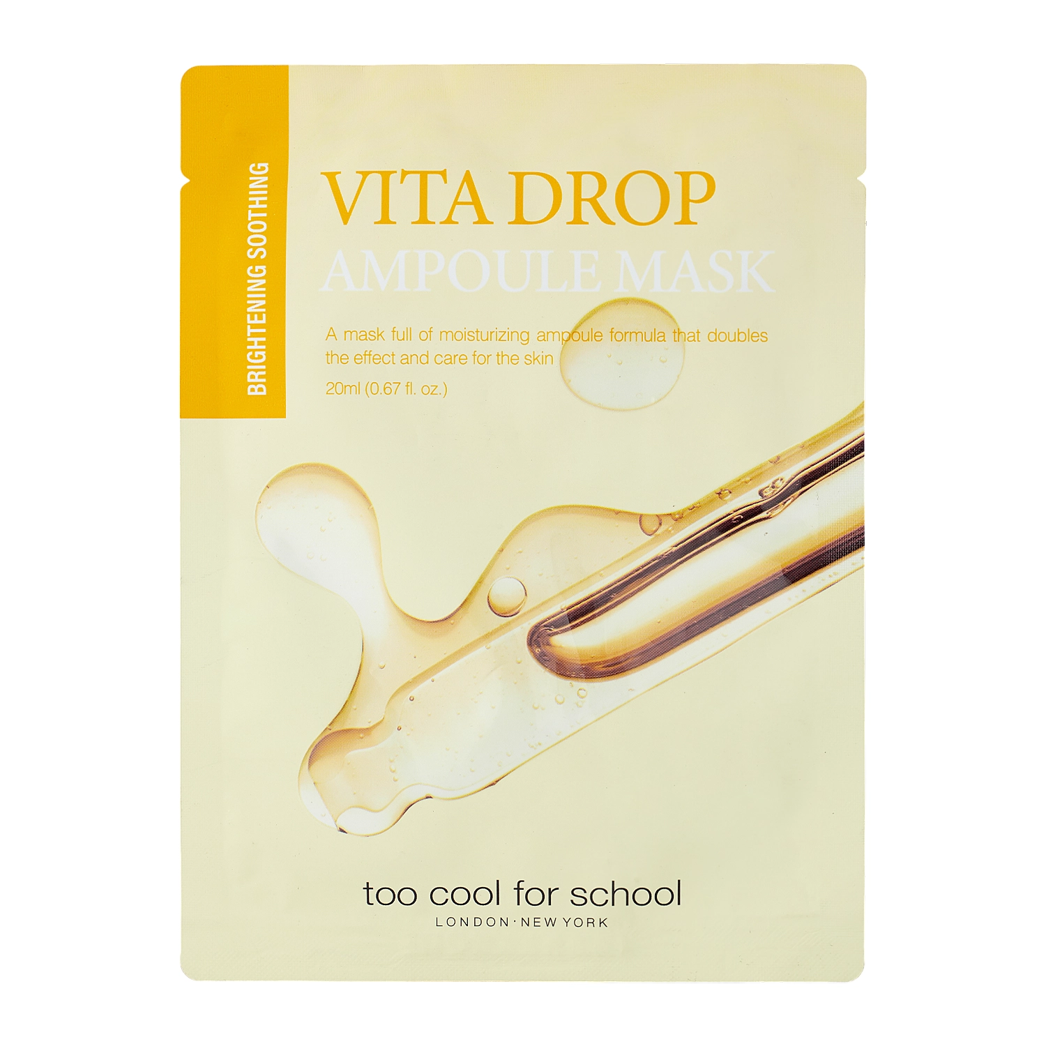 Too Cool for School - Drop Ampoule Mask Sheet Vita Drop Ampoule - Revitalisierende Gesichtsmaske in Tuch - 1pc/20g