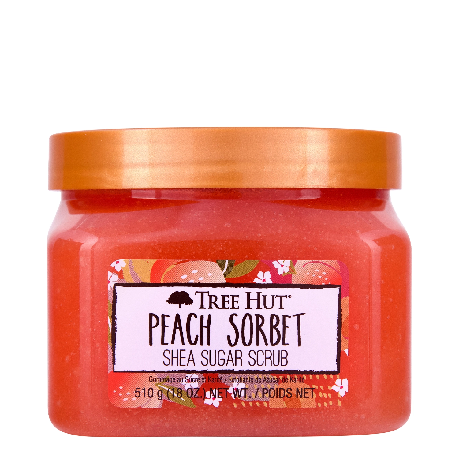 Tree Hut - Shea Sugar Scrub Peach Sorbet - Zucker-Körperpeeling - Pfirsich - 510g