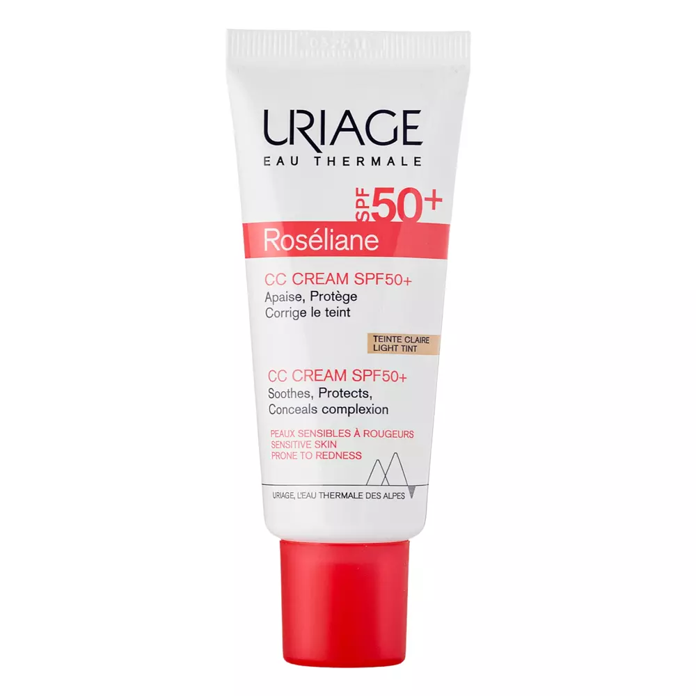 Uriage - Roseliane CC Crème SPF50+ - Straffende, feuchtigkeitsspendende und schützende Creme - Teinte Light - 40ml