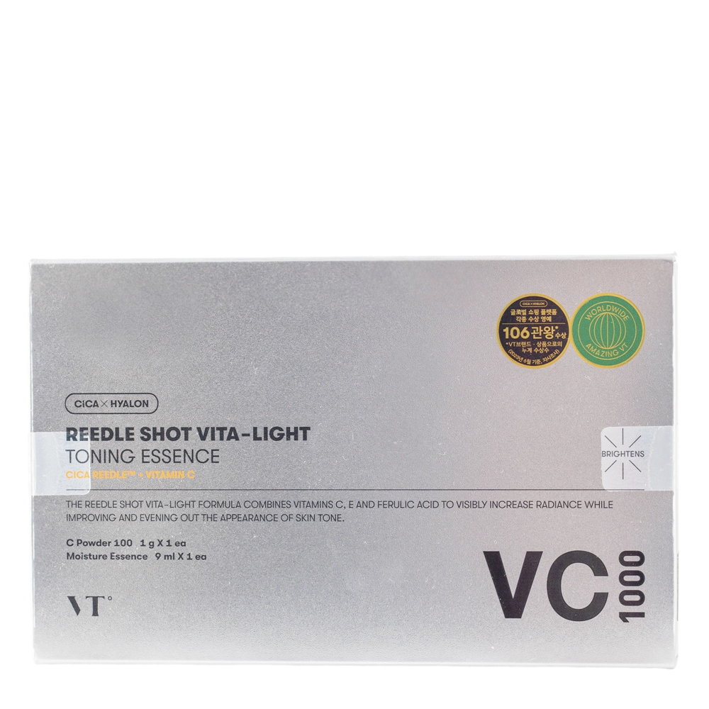 VT Cosmetics - Vita-Light Toning Essence VC1000 - Aufhellende Essenz mit Vitamin C - 1.5g+8.5ml