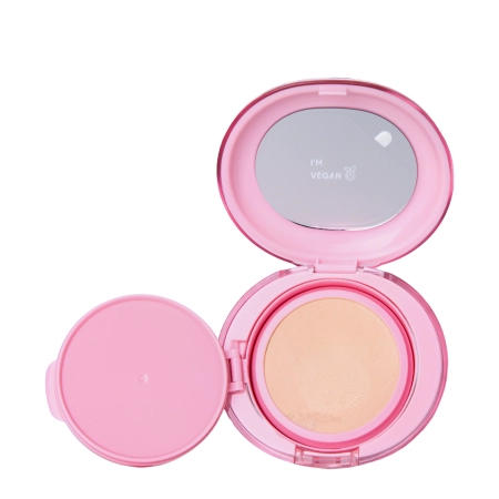 Amuse - Dew Power Vegan Cushion - Vegane Foundation mit leuchtendem Finish in einem Kissen - 02 Healthy - 15g