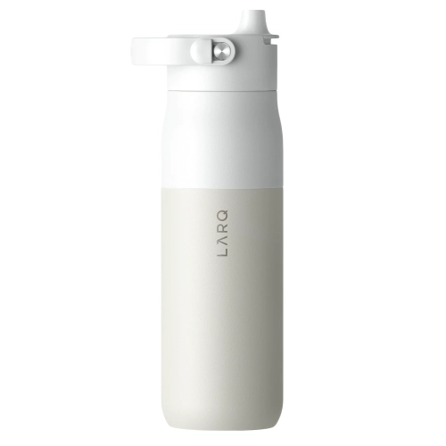 LARQ - Bottle PureVis 2 - Intelligente, selbstreinigende Wasserfilterflasche, UV-C-Licht – Granite White – 680 ml
