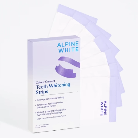 Alpine White - Colour Correct Whitening Strips - Zahnaufhellungsstreifen mit Farbkorrektur - 14 Stück