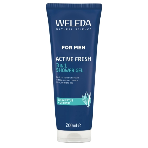 WELEDA – For Men Active Fresh 3 in 1 Shower Gel – Duschgel für Männer – 200 ml