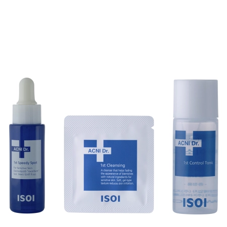 Isoi - Acni Dr. 1st Speedy Spot Set - Produkt-Set gegen Unvollkommenheiten - 14ml+1.3mlx3+8ml