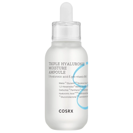 COSRX - Hydrium Triple Hyaluronic Ampoule - Feuchtigkeitsspendende Gesichtsampulle mit Hyaluronsäure - 40ml