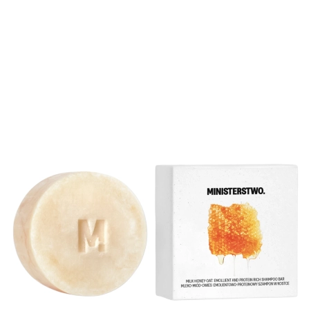 Ministerstwo Dobrego Mydła - Emollient-Protein Shampoo-Würfel Milch-Honig-Hafer - 85g